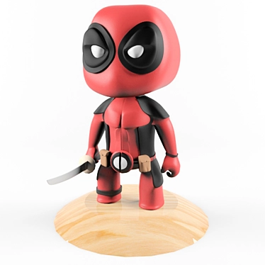 Mini Deadpool Figurine for Kids 3D model image 1 