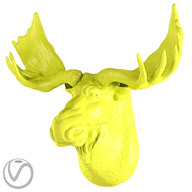 Gypsum moose head