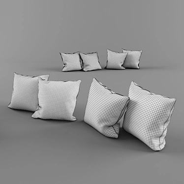 Vintage Vibes: Classic & Retro Route 66 Pillows 3D model image 1 