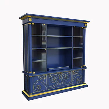 Colombo Stile ARR 09 Glass Door Bookcase 3D model image 1 