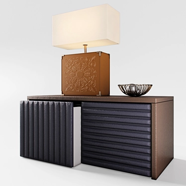 Elegant Lighting and Storage Set with Alex Lamp and Boston Sideboard 3D model image 1 