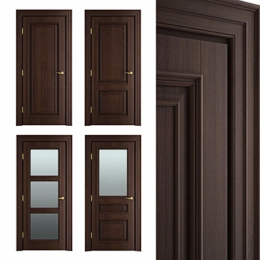 CHOCOLATE Collection: Massivstyle Interior Door 01 3D model image 1 