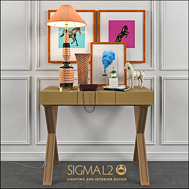 Elegant Sigma L2 Decor Set 3D model image 1 