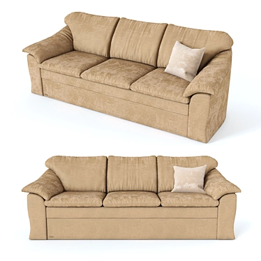 Modern Geometric Sofa 3D model image 1 