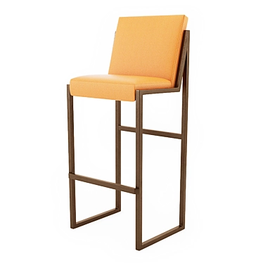 Sleek Rama Bar Stool 3D model image 1 