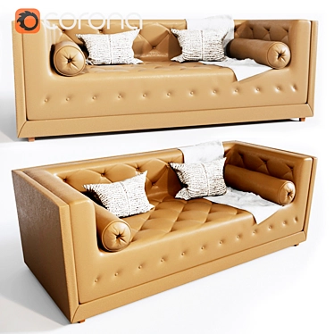 ComfortMax Double Sofa 3D model image 1 