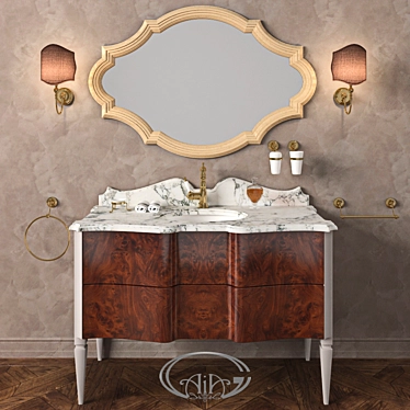 Gaia Mobili: Nouveau 2 Bathroom Collection 3D model image 1 