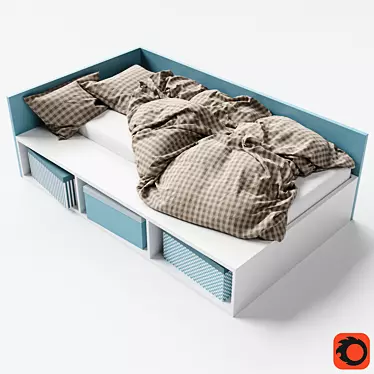 Dreamy World Kid Bed 3D model image 1 