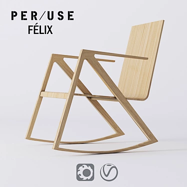 Elevate Comfort with Felix Rocker 3D model image 1 