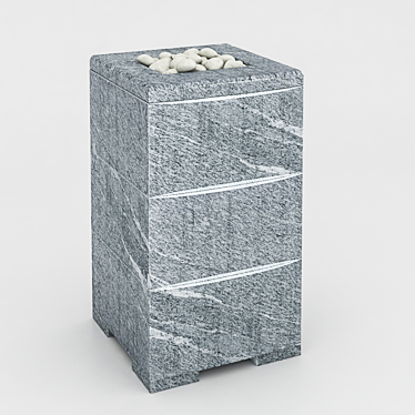 KASTOR KSIS 27: Premium Talc Magnesite Sauna Stove 3D model image 1 