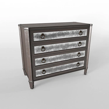 Modern Michael Weiss Four-Drawer Chest 3D model image 1 