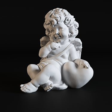 Charming Angel Figurine 3D model image 1 