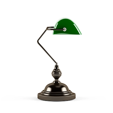 Laurie Lumiere Banker Desk Lamp 60W - Green 3D model image 1 