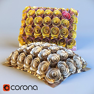 Decorative pillows with roses