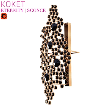 Sconce ETERNITY from Koket black crystals