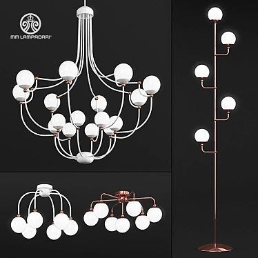 MM Lampadari Dots Collection: Elegant Lighting Set 3D model image 1 