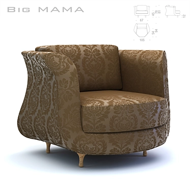 Morosho BIG MAMA Armchair 3D model image 1 