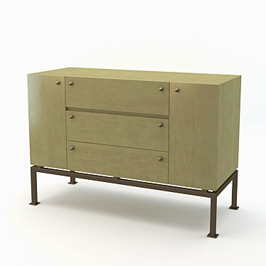 Elegant Gunther Console Table 3D model image 1 