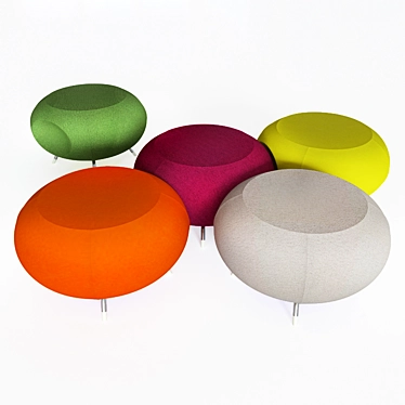 Vibrant Nestable Seating Solution 3D model image 1 