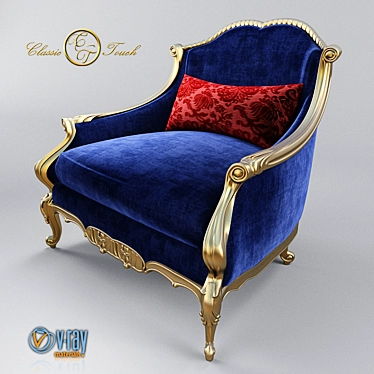 Blue Bliss Armchair 3D model image 1 