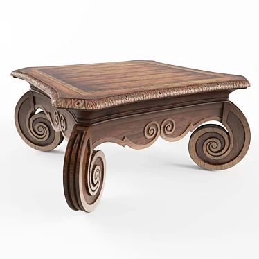 Rhapsody Square Cocktail Table - Elegant and Innovative 3D model image 1 