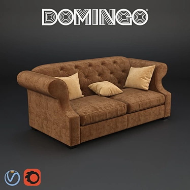 Classic Comfort: Domingo Benjamin Sofa 3D model image 1 