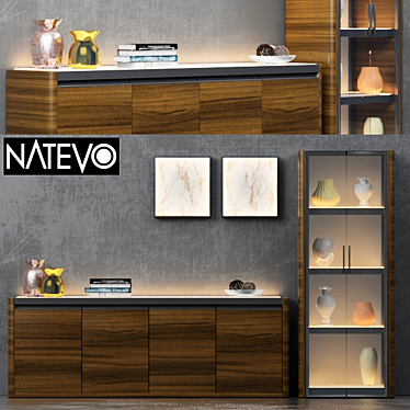 Solida Low Cabinet: Sleek & Stylish Storage 3D model image 1 