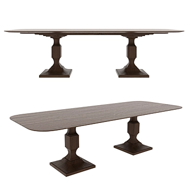 Sleek Haven Dining Table 3D model image 1 