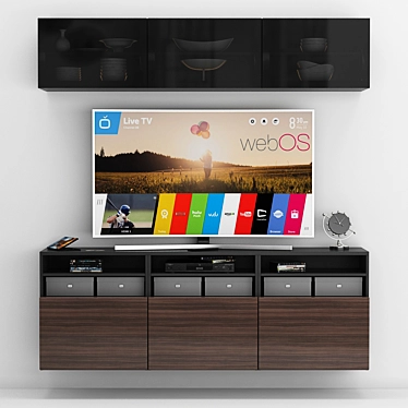 Minimalist Modern TV Stand by IKEA 3D model image 1 