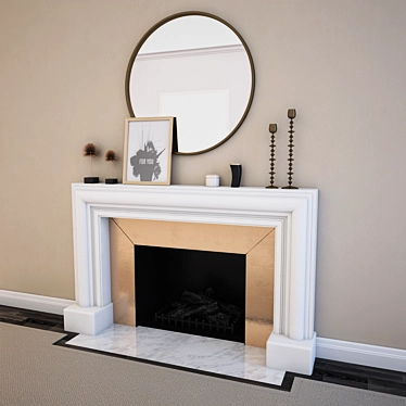 Decorative Fireplace Set 3D model image 1 