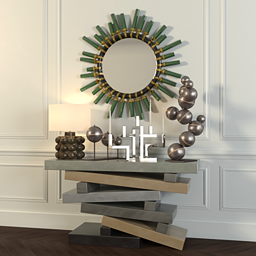 Eclectic Decorative Set: Andrew Martin, Arteriors, Christopher Guy | Max 2011, Vray 3D model image 1 