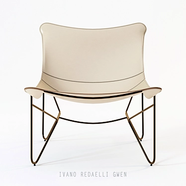 Elegant Gwen Armchair: Design and Comfort 3D model image 1 