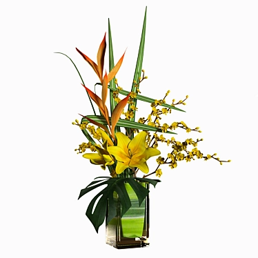 Sunshine Yellow Lily 3D model image 1 