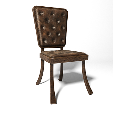 Title: Leather Cushion Chair 3D model image 1 