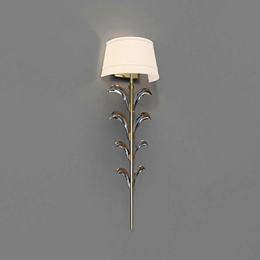 Title: Elegant Fine Art Brass Floor Lamp 3D model image 1 