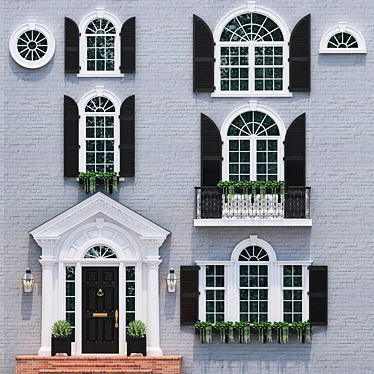 English Classic Windows & Doors 3D model image 1 