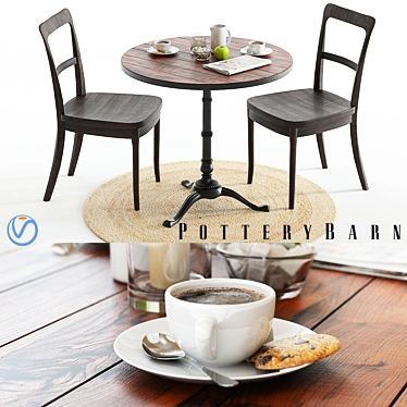 Pottery Barn Rae Cline: 3D Set with Tableware 3D model image 1 