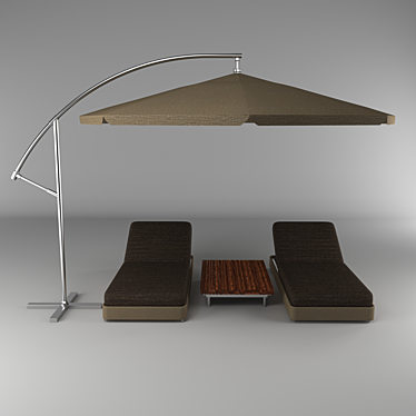 Outdoor Oasis: Poolside Perfection 3D model image 1 