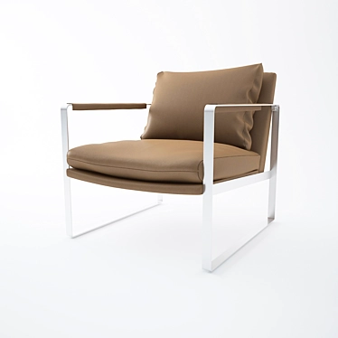 Elegant Charles Armchair: Luxe and Cozy 3D model image 1 