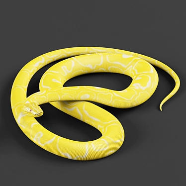 Exotic Tiger Python Sculpture 3D model image 1 