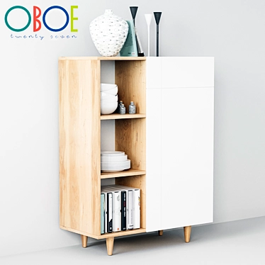 Spanish Style Cruz Sideboard - Elegant and Functional 3D model image 1 