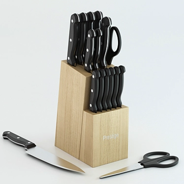 Sleek Knife Block Organizer 3D model image 1 