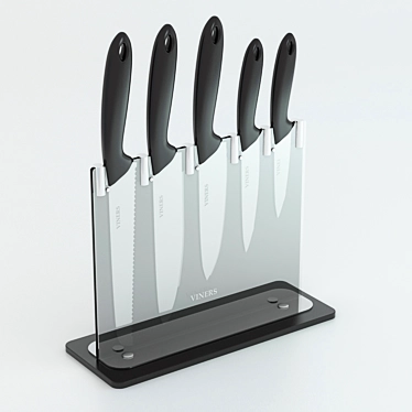 Sleek Knife Block Organizer 3D model image 1 