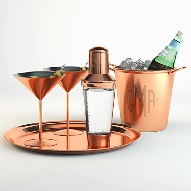 Mixology Master Cocktail Set 3D model image 1 