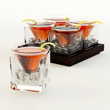 Refreshing Lemon Cocktail: Realistic 3D Model 3D model image 1 