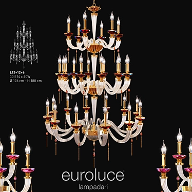 Julienne Clear Crystal Chandelier 3D model image 1 