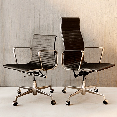 Classic Eames Ribbed Office Chair 3D model image 1 
