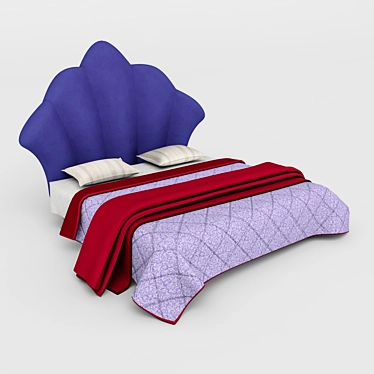 Regal Dream: Crown Bed 3D model image 1 