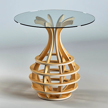 Pineapple Table: A Tropical Touch 3D model image 1 