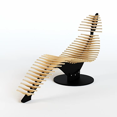 Whale Lounge: Stylish Designer Chair 3D model image 1 